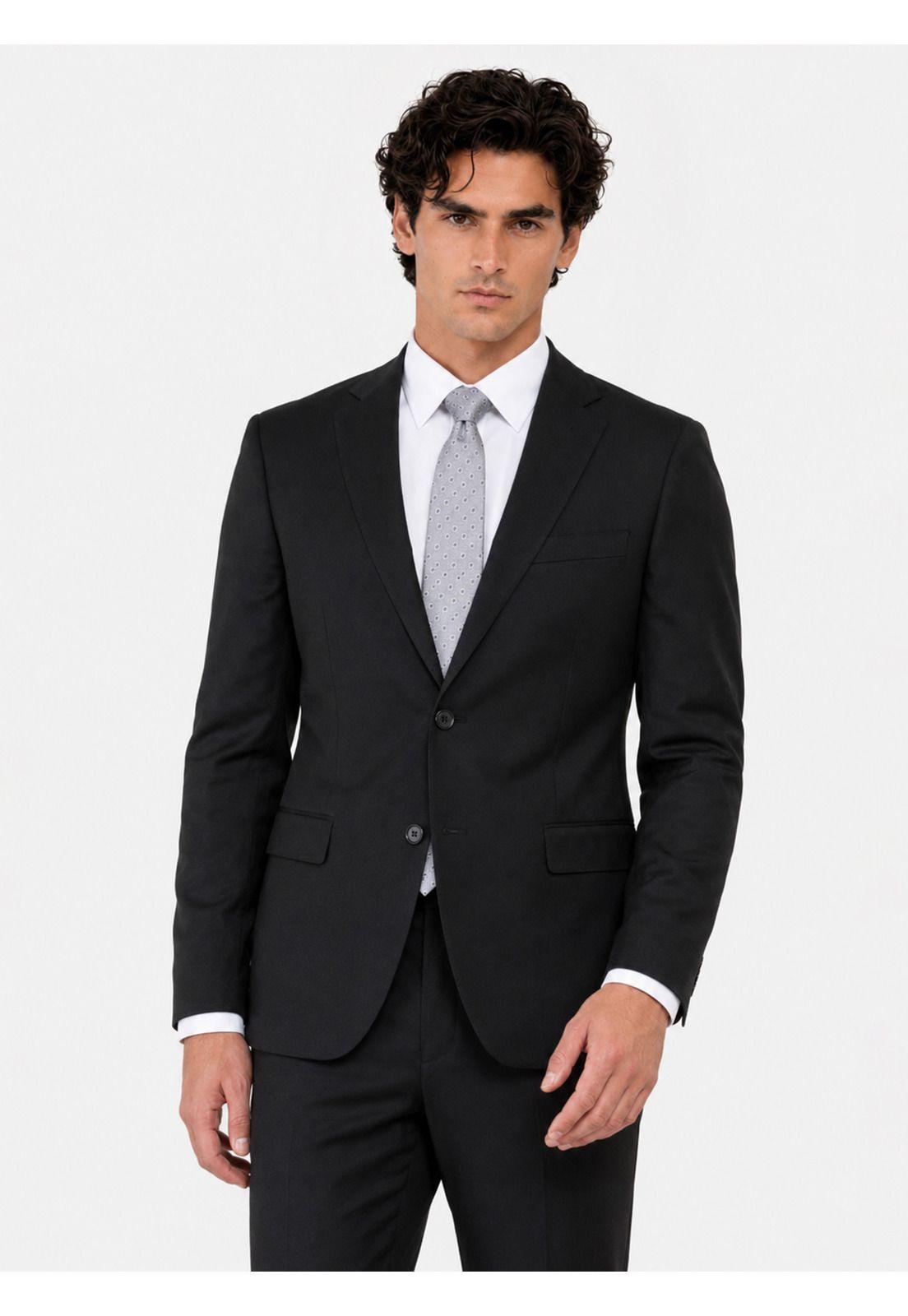 Traje Poli Viscosa Tailored Fit Negro Arrow AM3412NE-2