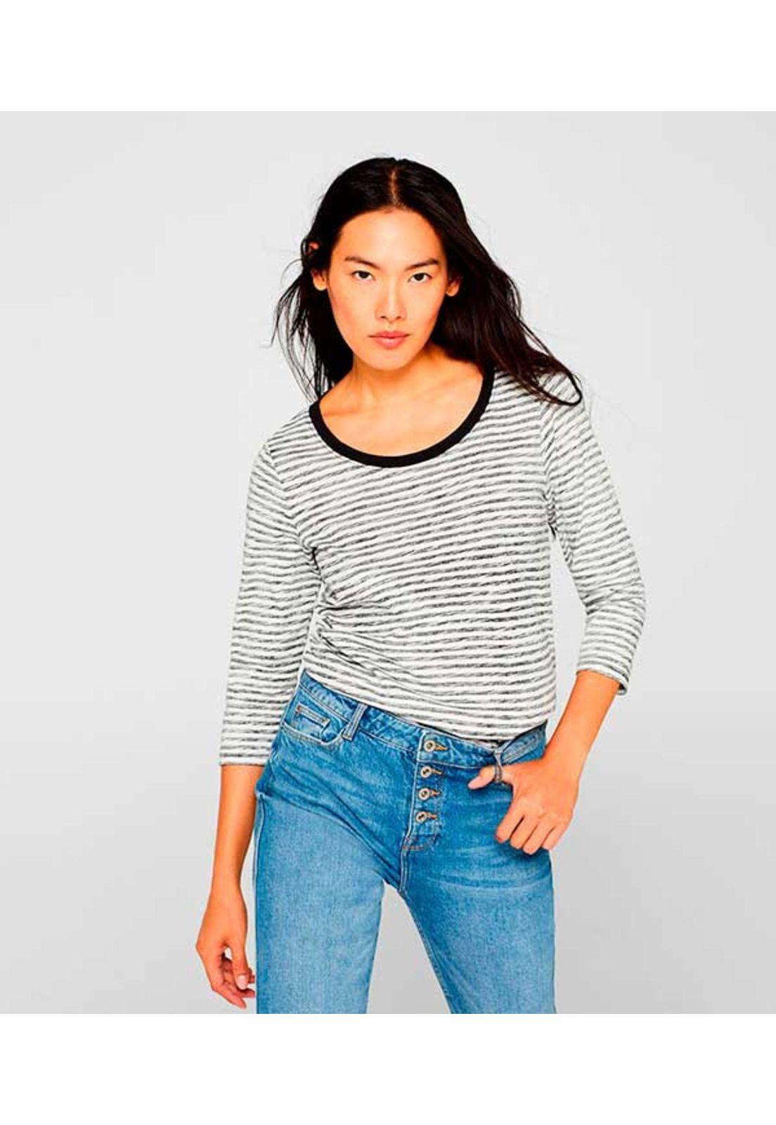 Polera de manga larga con estampado del revés-4