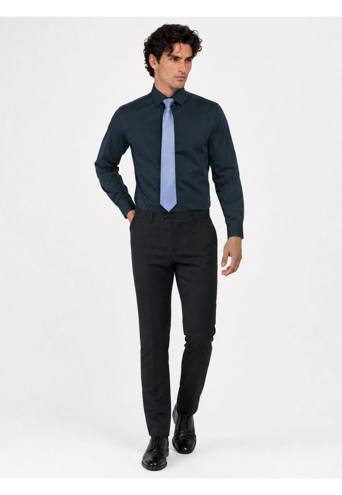 Camisa Formal Spandex Slim Fit Azul Marino Arrow ARM0647NB-4