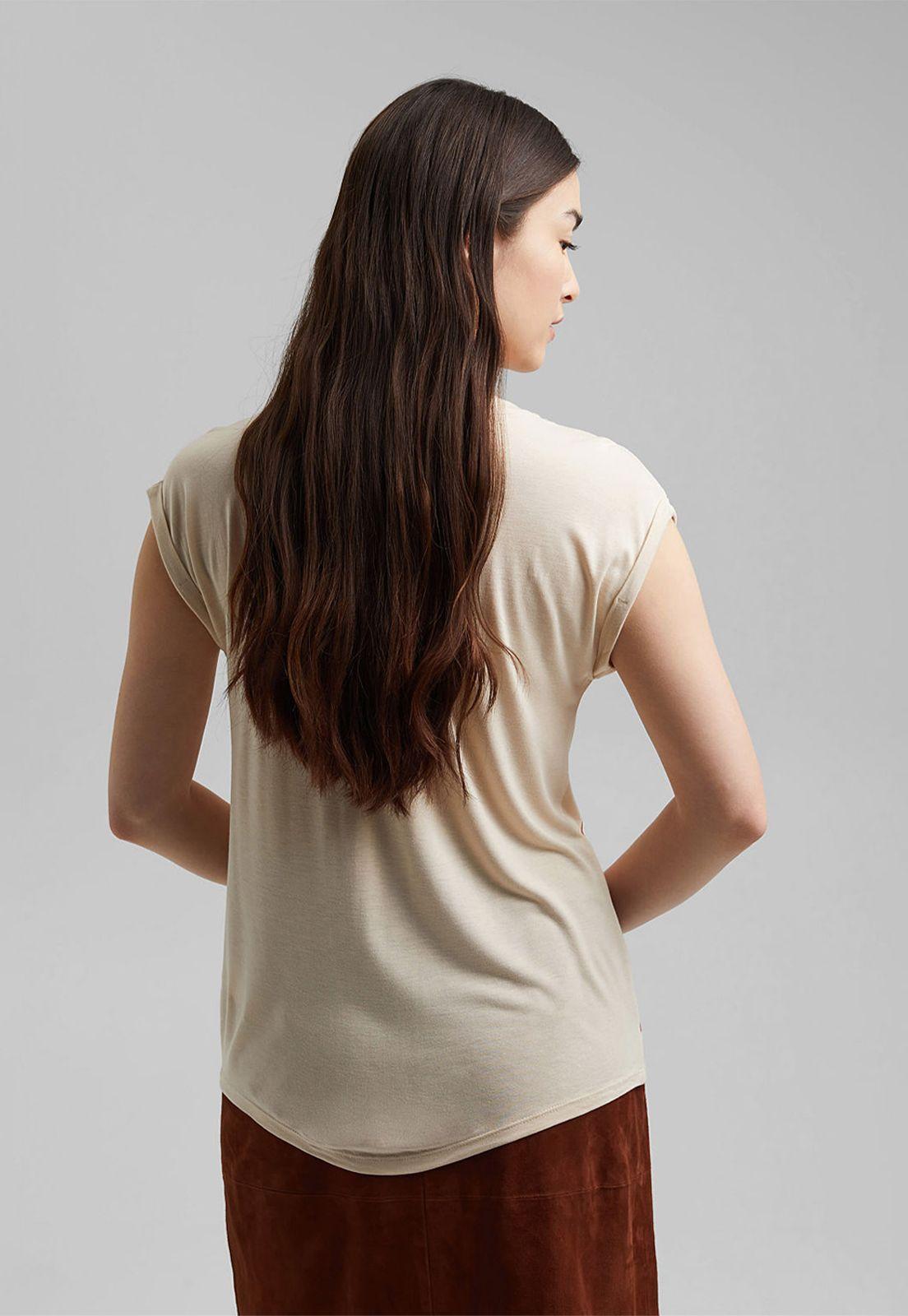 Polera Mujer Manga Corta Estampada  Esprit Azul marino-1