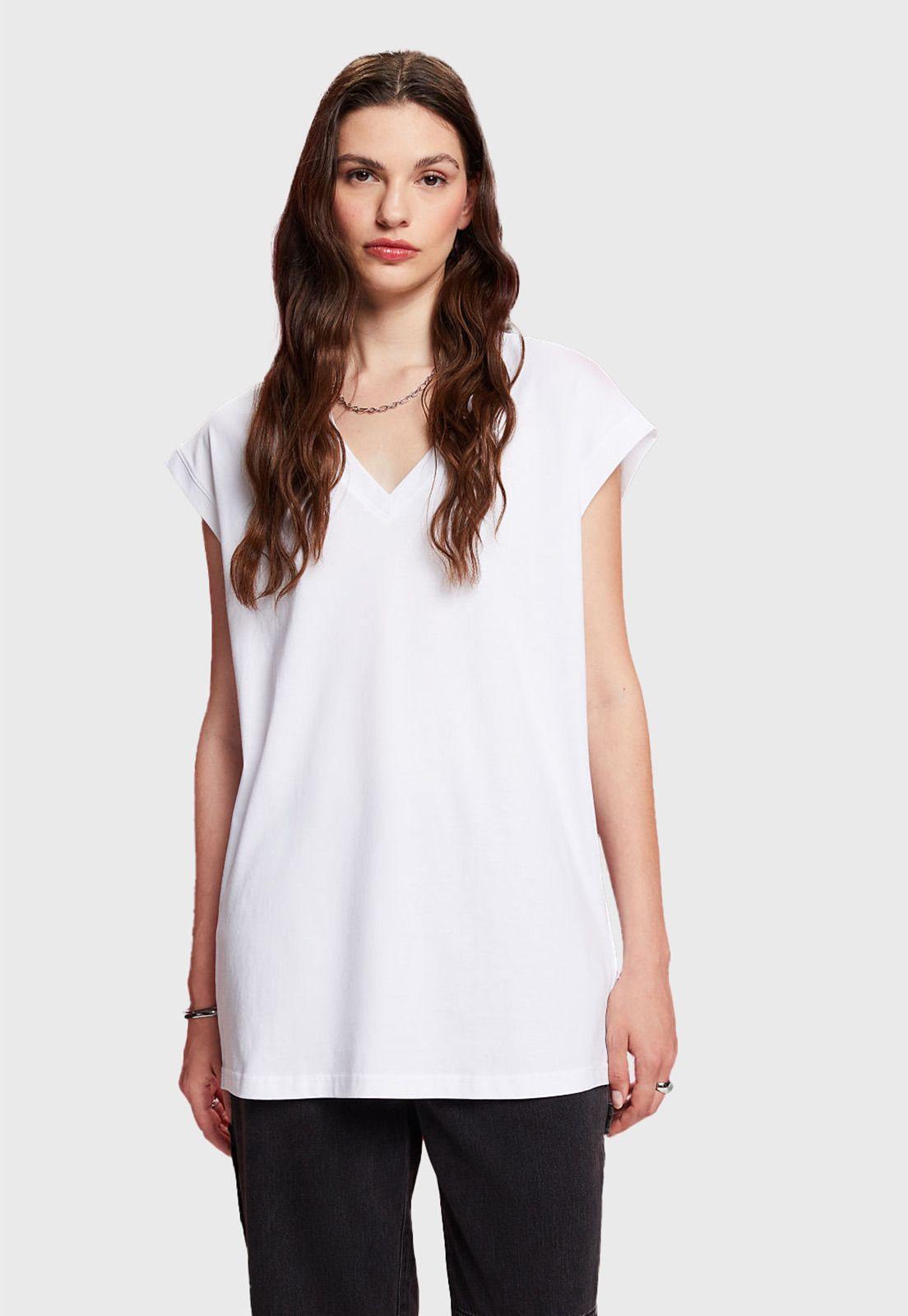 Polera Larga 100% Algodón Mujer Esprit 053CC1K301-0