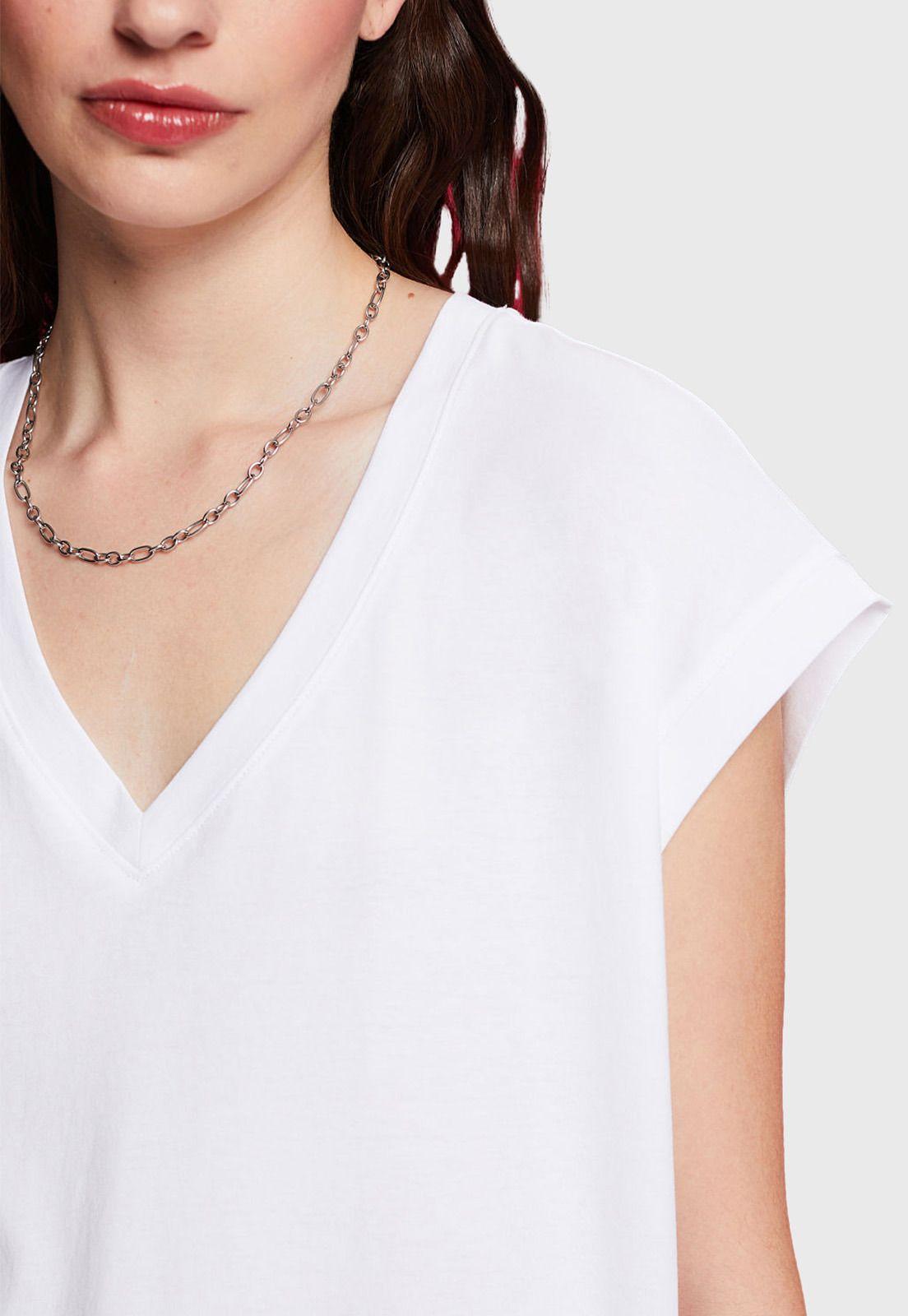 Polera Larga 100% Algodón Mujer Esprit 053CC1K301-2
