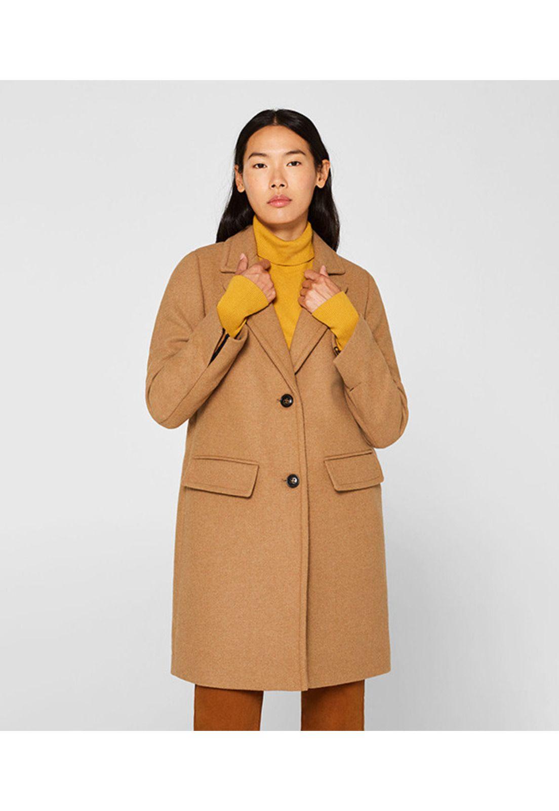 Con lana: abrigo entallado tipo blazer-4