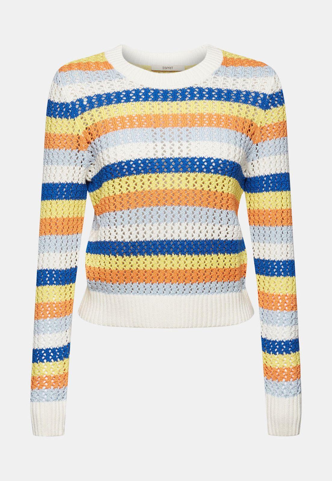 Sweater Con Textura A Rayas Mujer Esprit-3