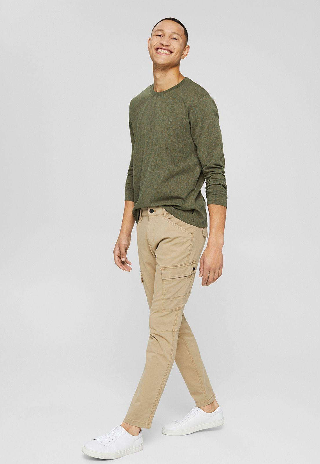 Polera Manga Larga Esprit Khaki-0
