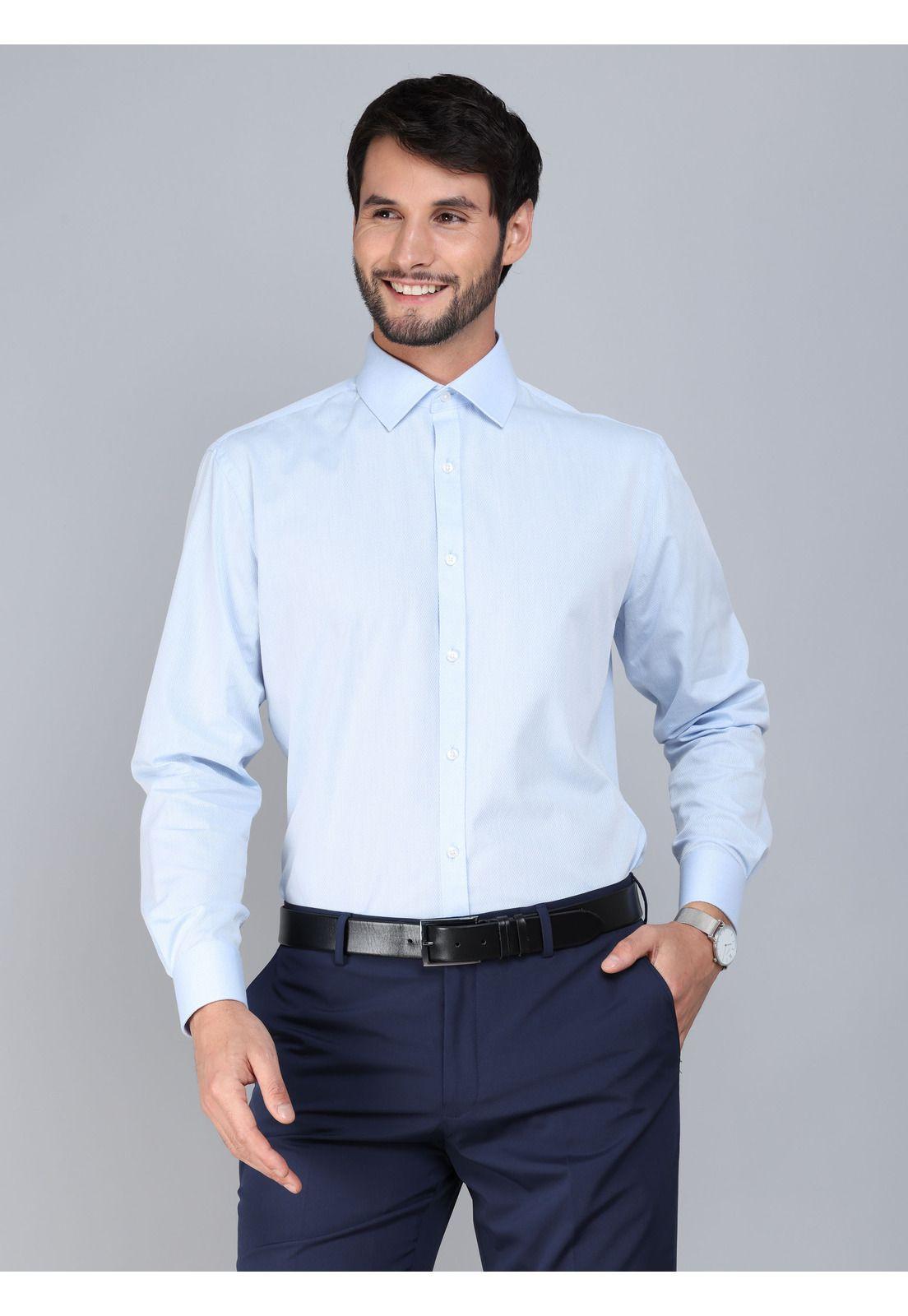 Camisa Formal Texturada Tailored Fit Celeste Arrow ARM0528CE-0