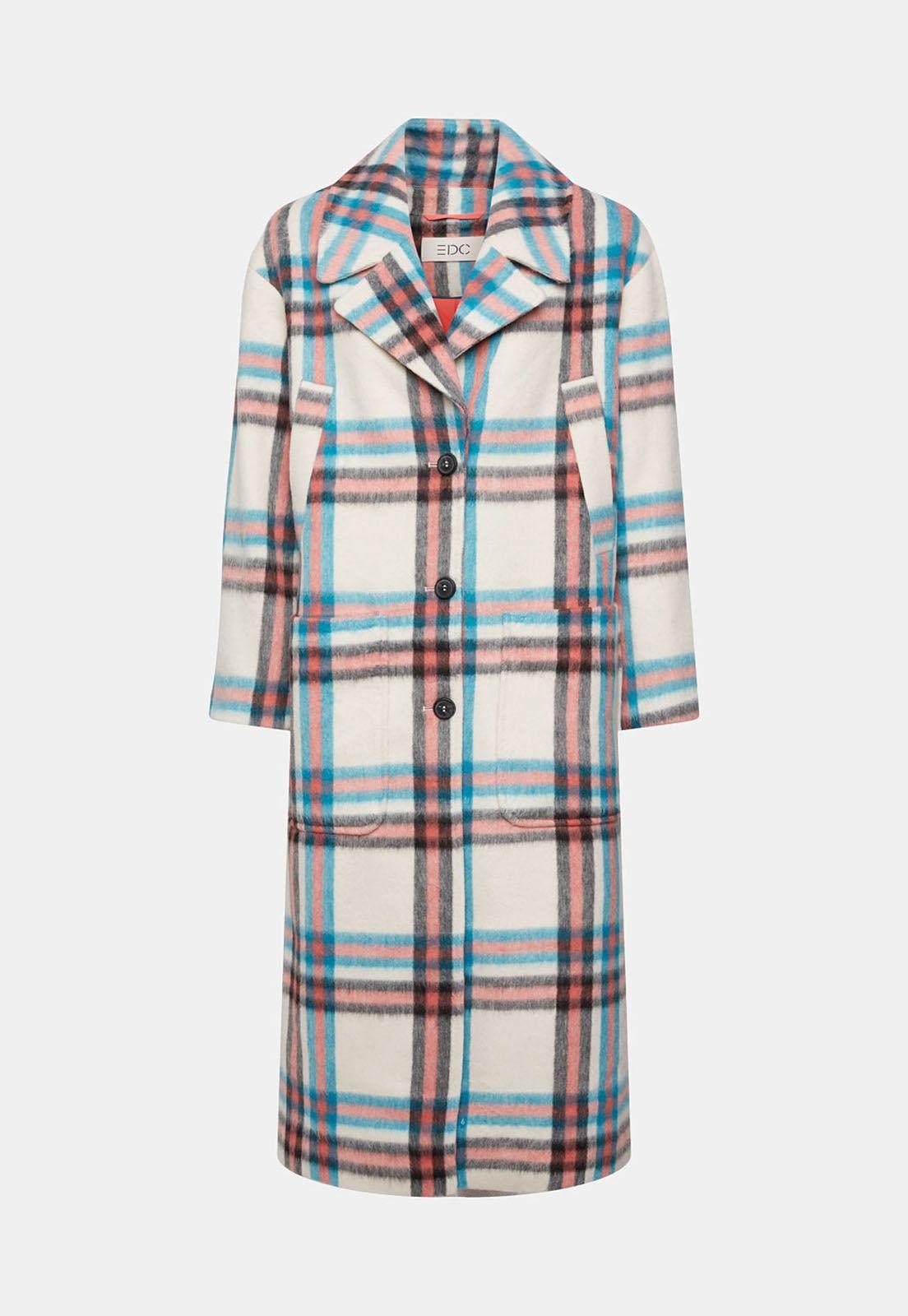 Abrigo Largo A Cuadros Mujer Esprit-3