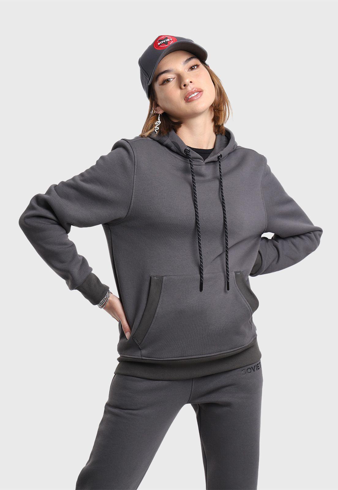 Poleron Mujer con Capucha Soviet SIPL25WGR-0