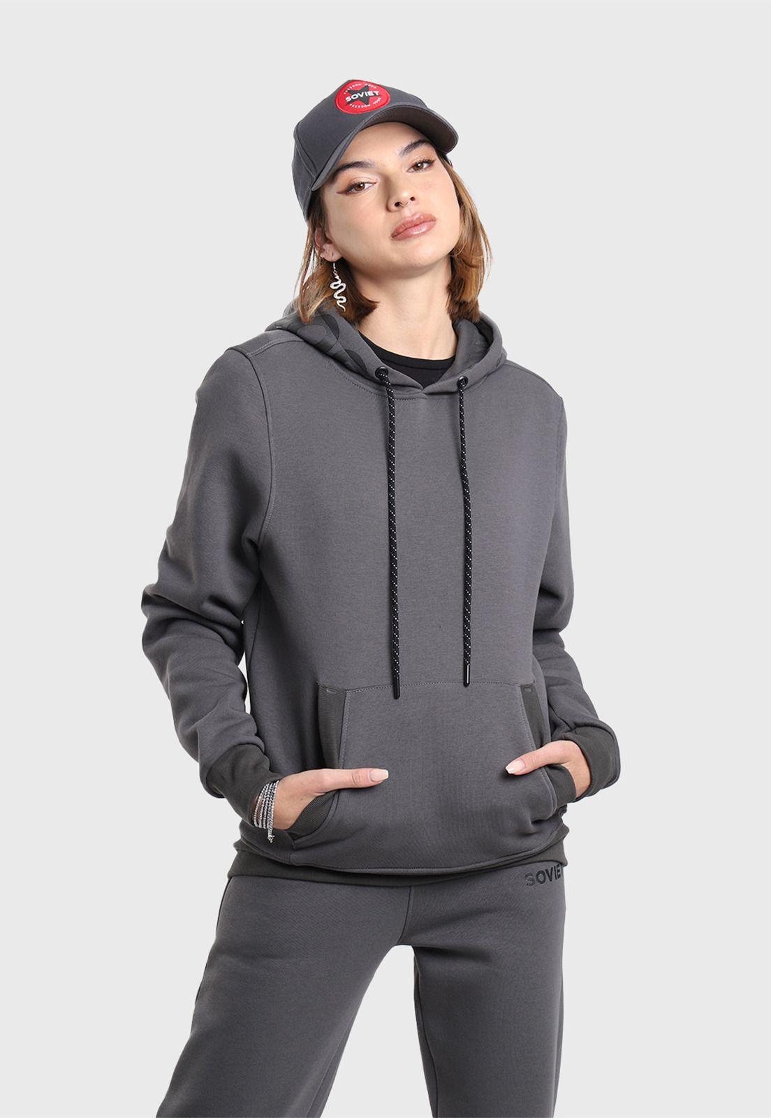 Poleron Mujer con Capucha Soviet SIPL25WGR-1