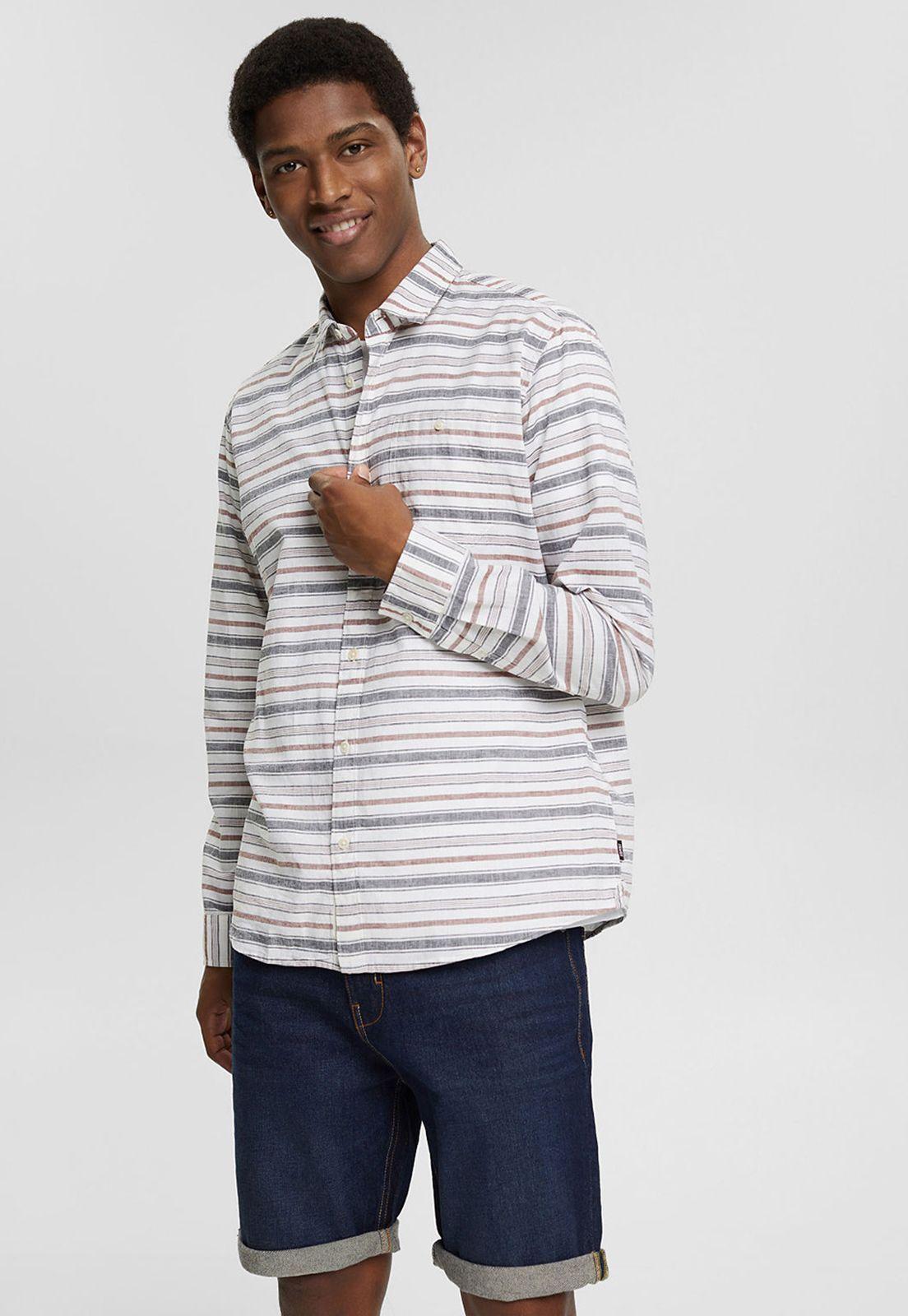 Camisa A Rayas Manga Larga Hombre Esprit 032EE2F302-0