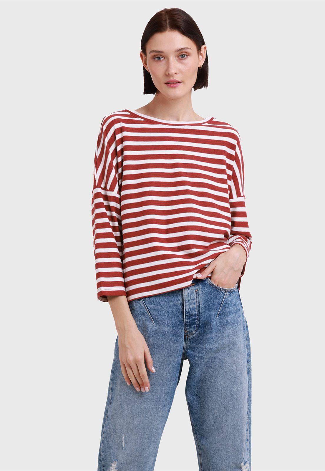 Polera A Rayas Mujer Esprit-0