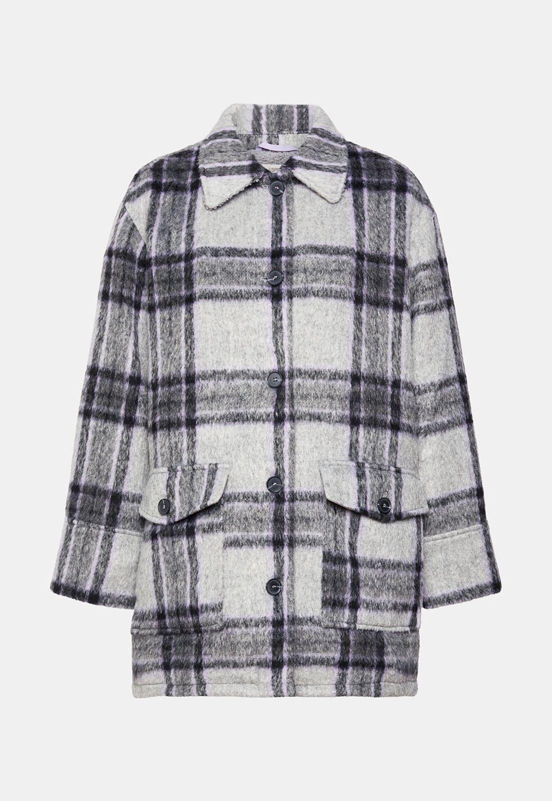 Chaqueta Con Diseño A Cuadros Mujer Esprit-3