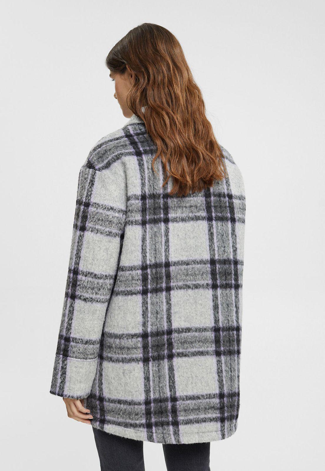 Chaqueta Con Diseño A Cuadros Mujer Esprit-1