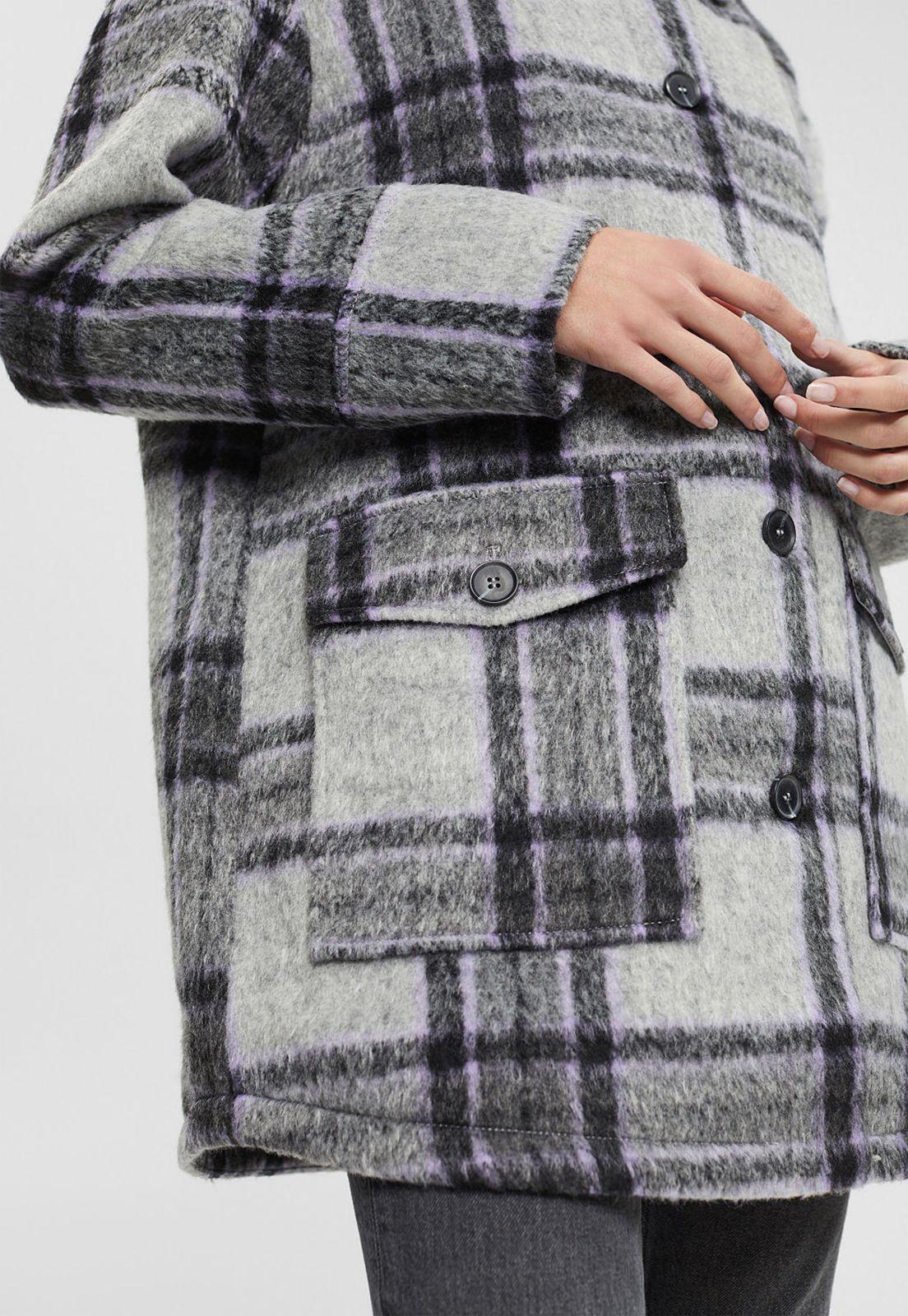 Chaqueta Con Diseño A Cuadros Mujer Esprit-2