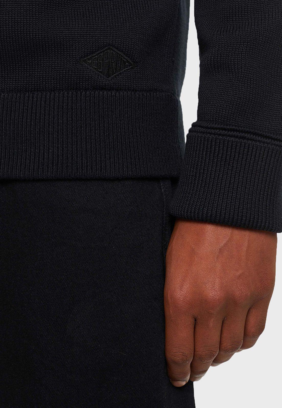 Sweater Cuello En V Con Puños Acanalados Hombre Esprit Arena-2