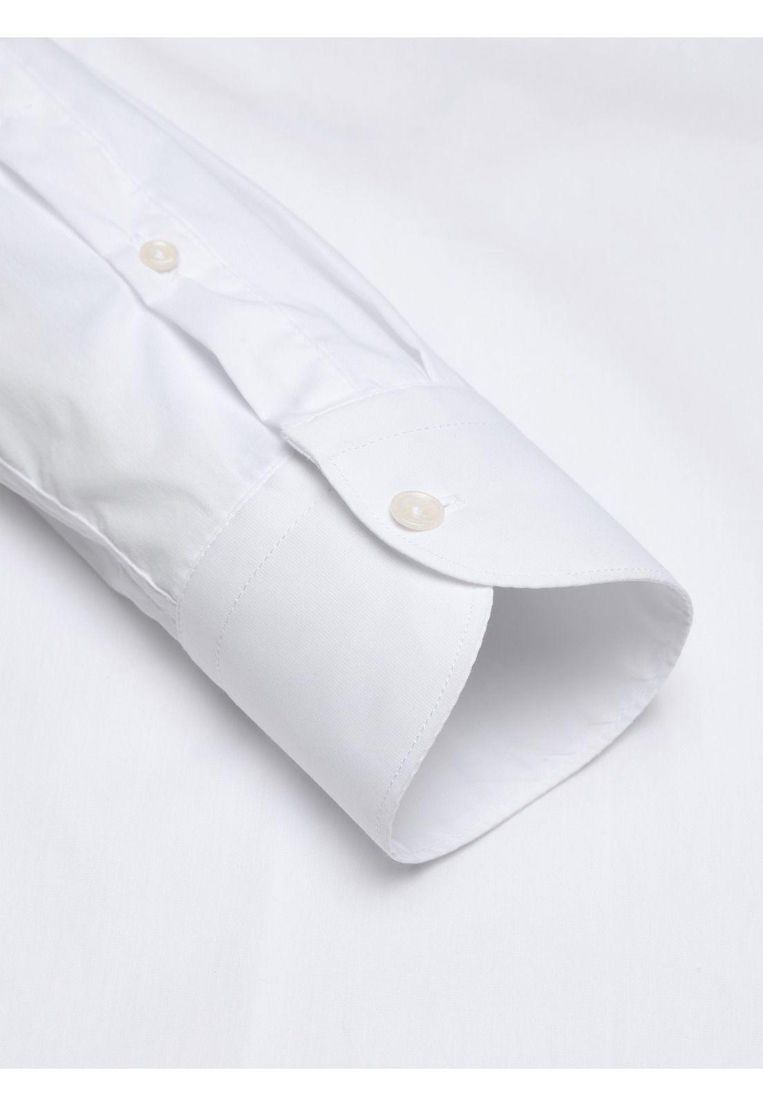 Camisa Lisa Spandex Slim Fit Blanco Arrow CMI3411BL-5