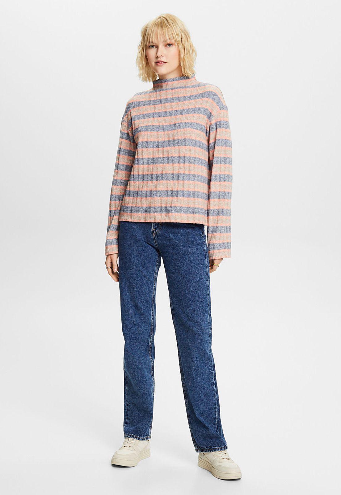 Polera de manga larga con estampado a rayas Mujer Esprit-3