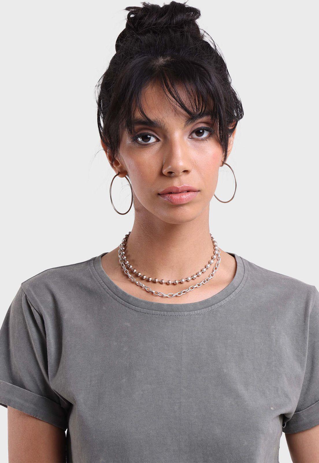 Polera Manga Corta Mujer Soviet SPOM723GO-2