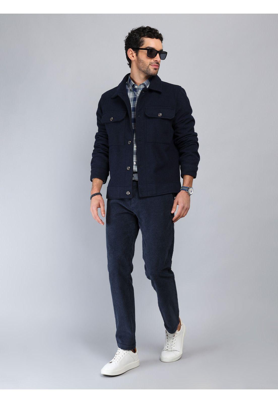 Chaqueta Abotonada Regular Fit Azul Marino Piero Butti PBCIG31NB-3