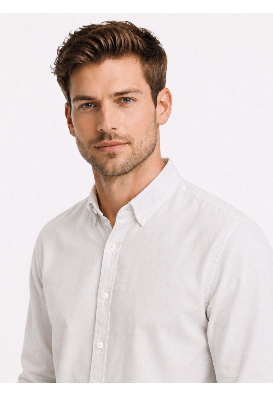 Camisa Oxford Spandex Regular Fit Beige Arrow CM34001BE-2