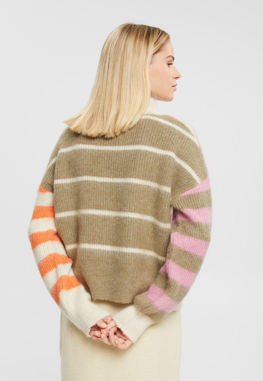 Sweater A Rayas En Mezcla De Lana Mujer Esprit-1