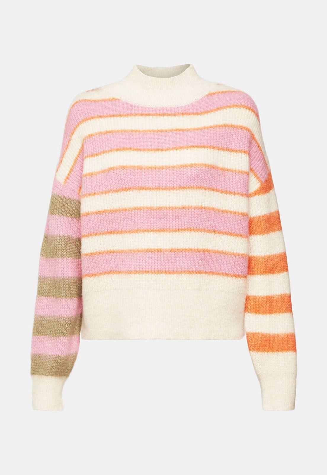 Sweater A Rayas En Mezcla De Lana Mujer Esprit-3