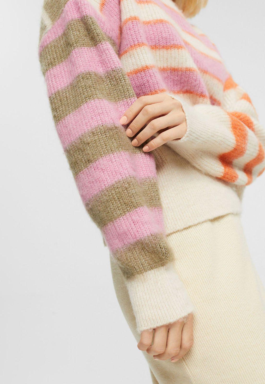 Sweater A Rayas En Mezcla De Lana Mujer Esprit-2