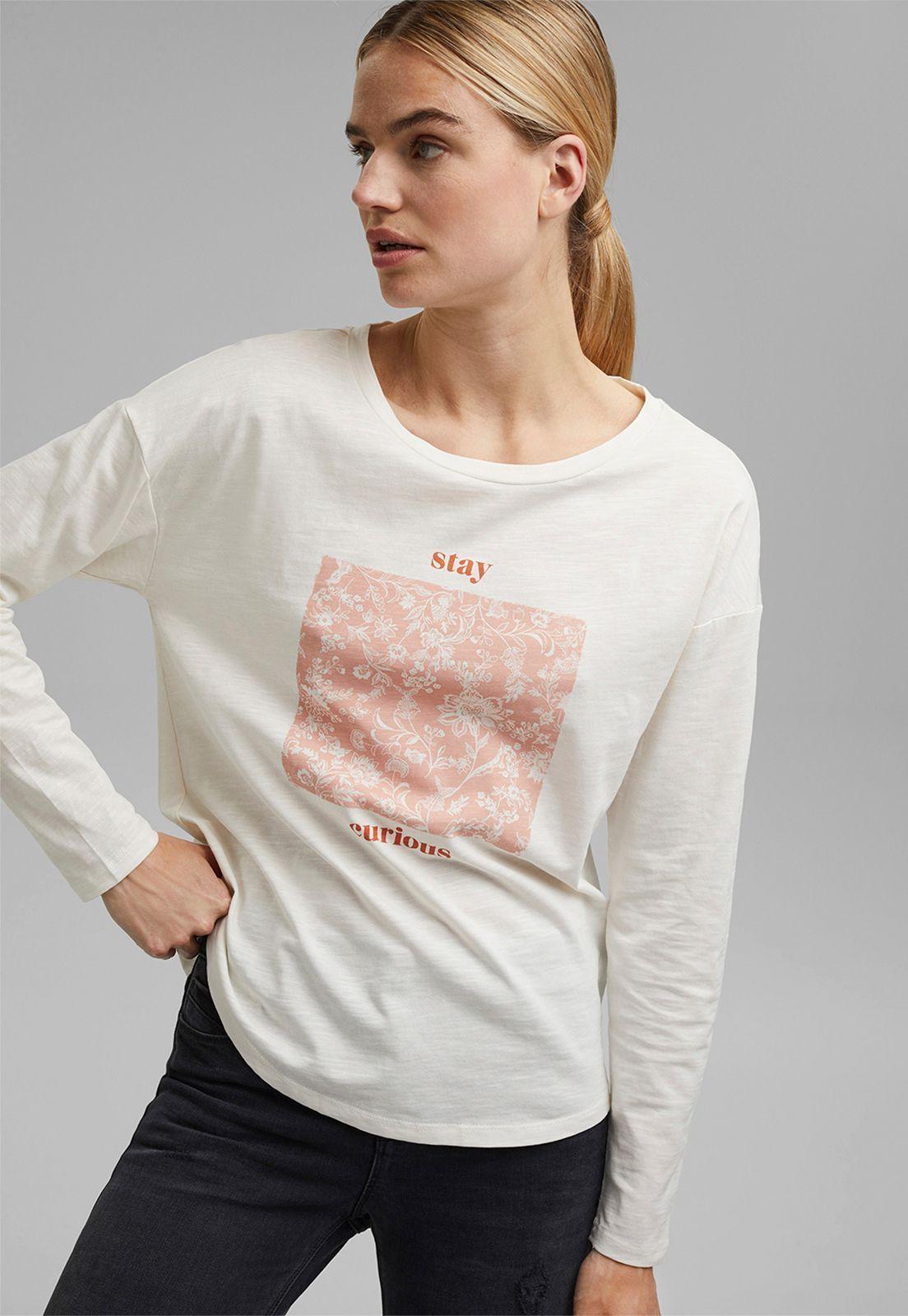 Polera Mujer Manga Larga Estampada Esprit-0
