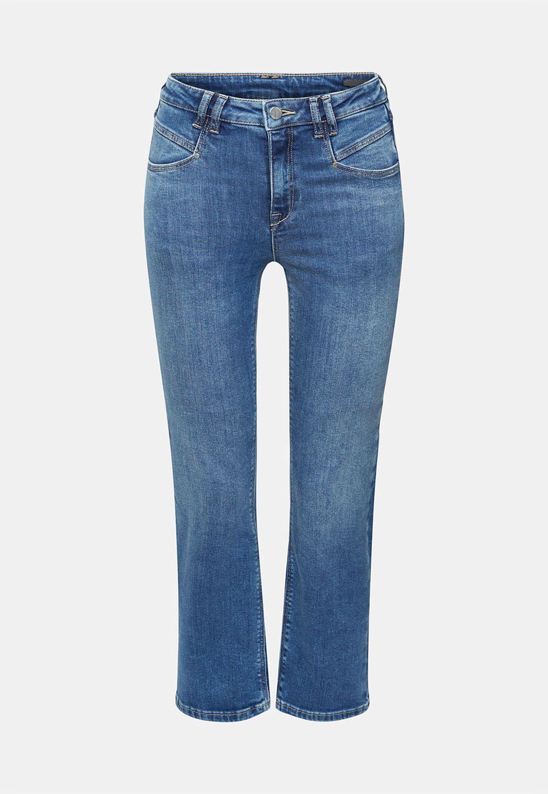 Jeans Acampanados Cropped Elásticos Mujer Esprit-3