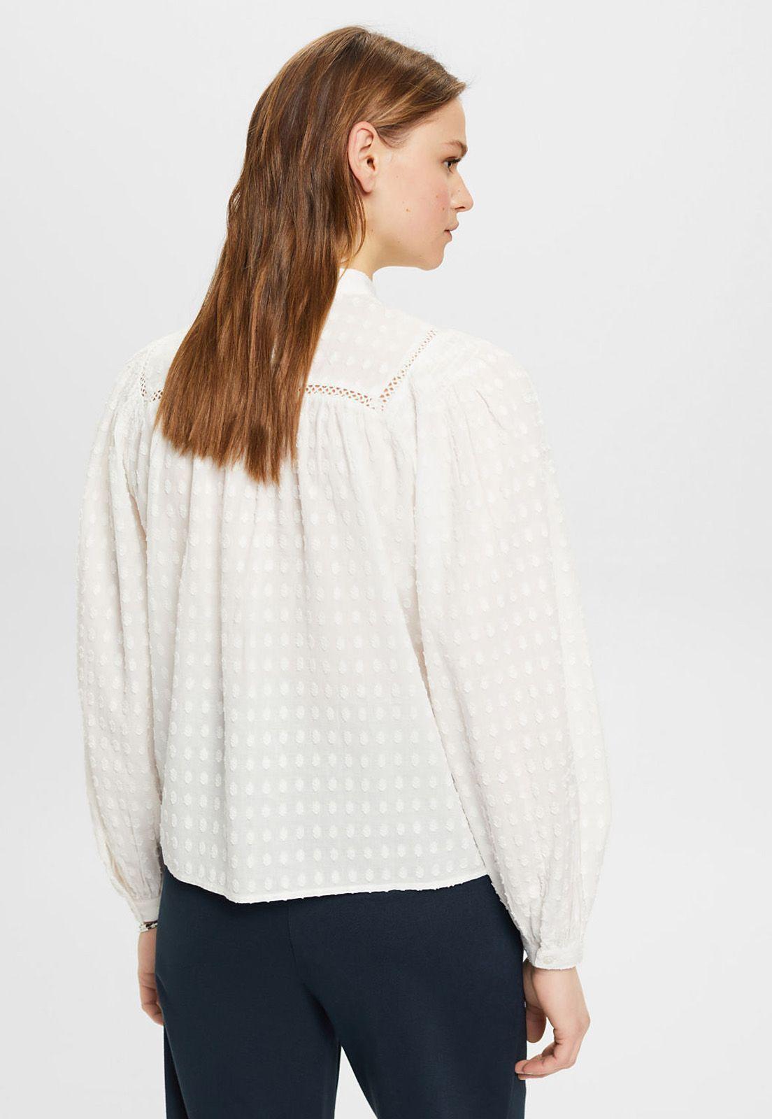 Blusa Bordada con Manga Larga Mujer Esprit-1