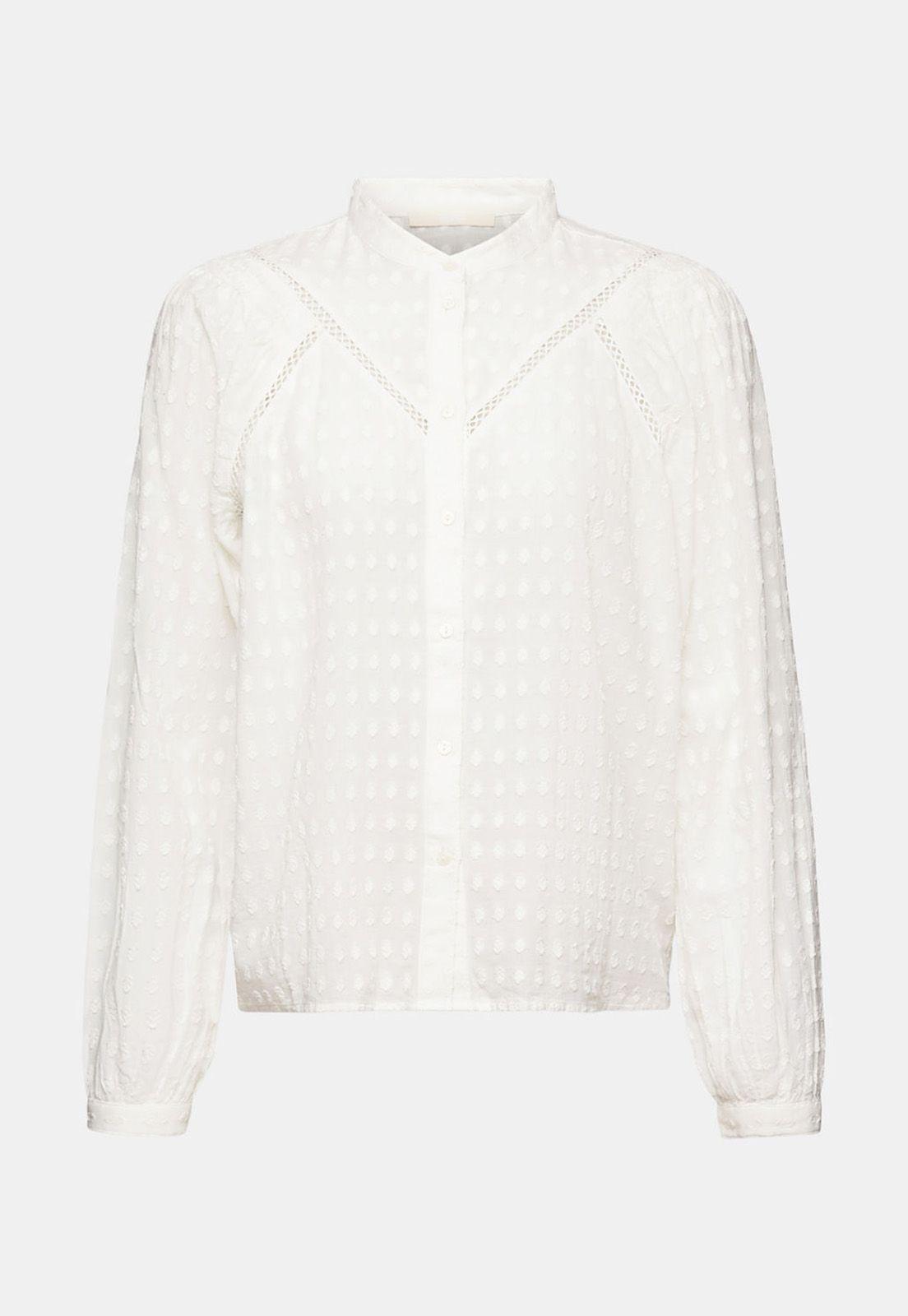 Blusa Bordada con Manga Larga Mujer Esprit-3
