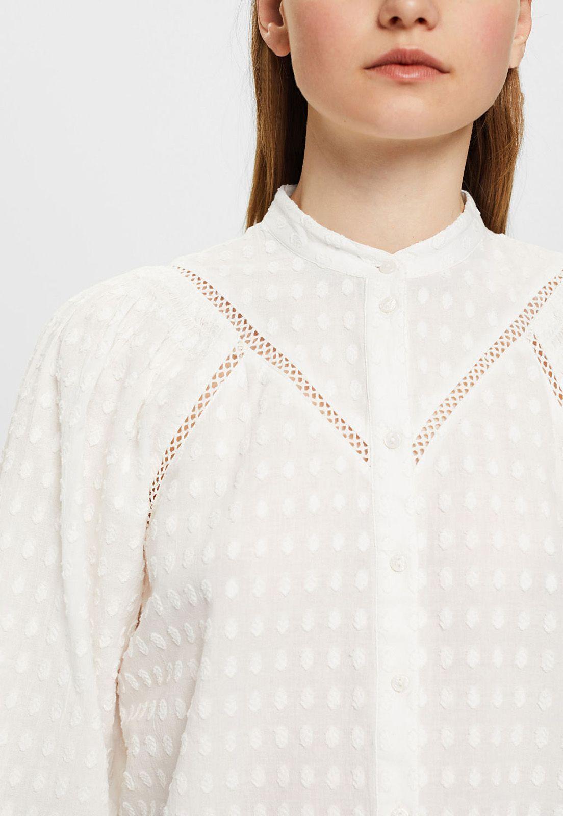 Blusa Bordada con Manga Larga Mujer Esprit-2
