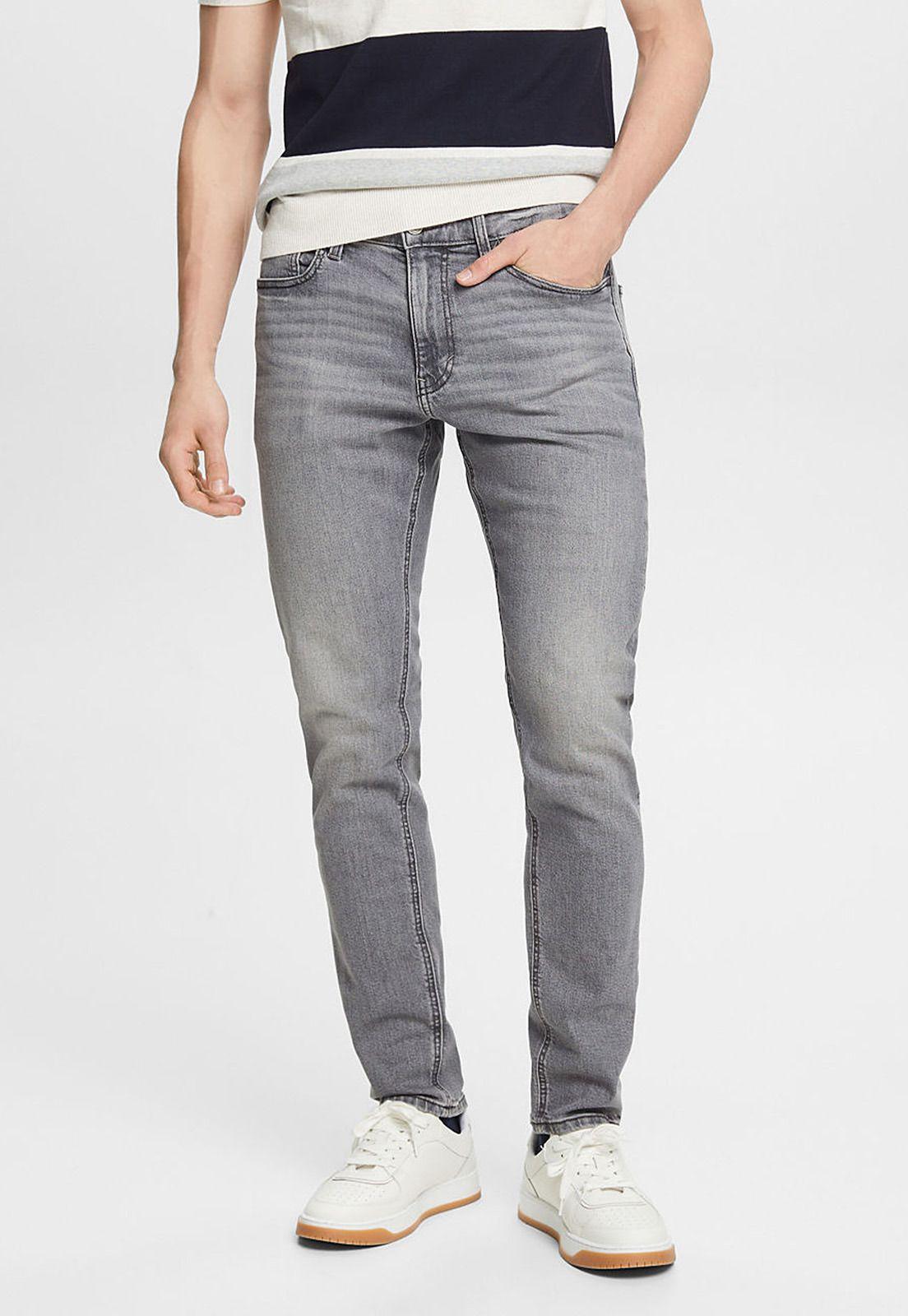 Jeans Cónicos Slim De Tiro Medio Hombre Esprit 024EE2B321-0