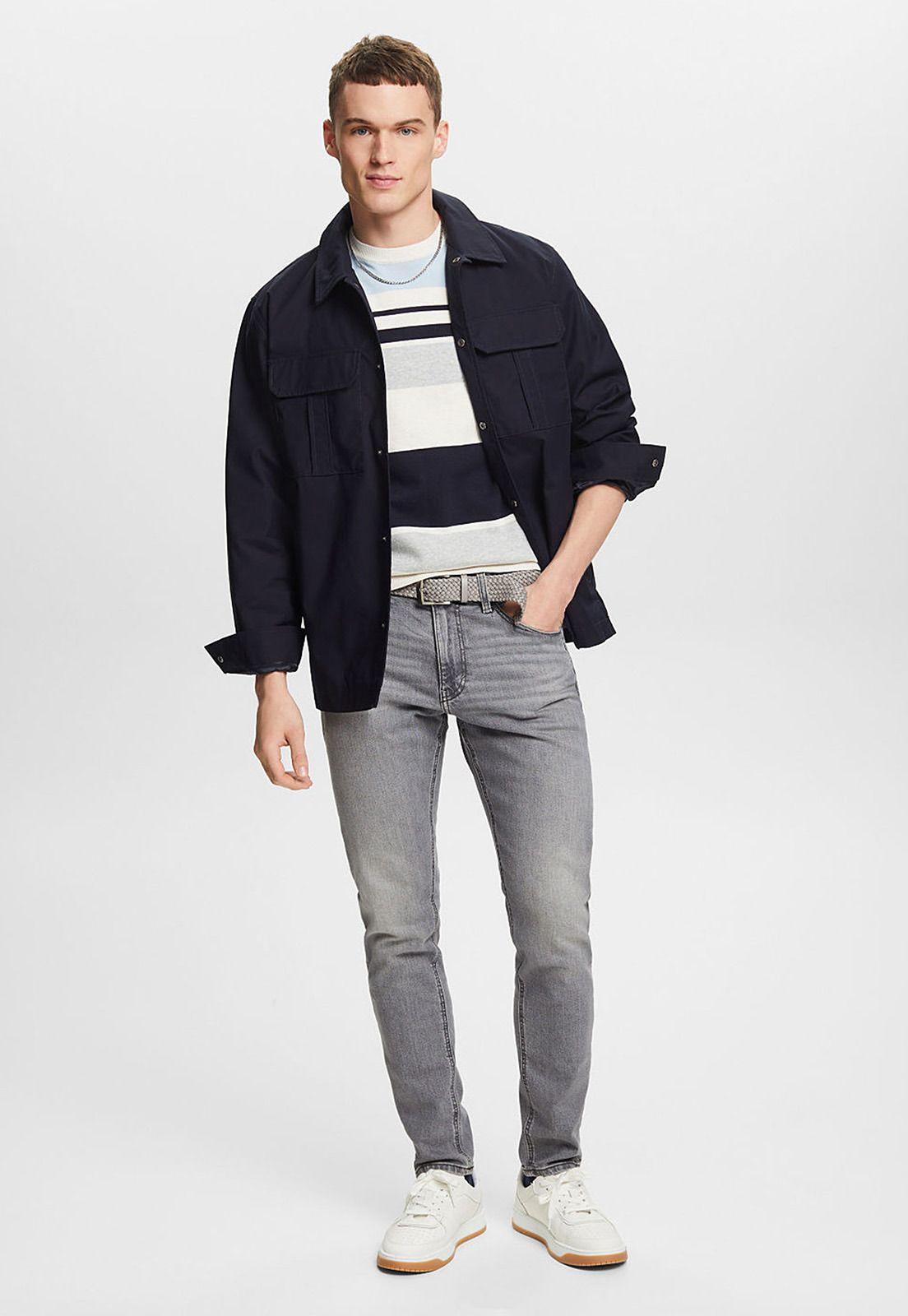 Jeans Cónicos Slim De Tiro Medio Hombre Esprit 024EE2B321-3