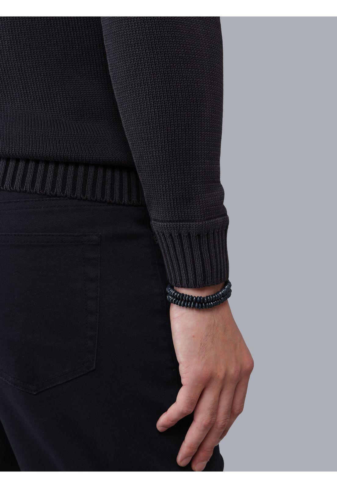 Sweater Stone Wash Regular Fit Negro Arrow SW33078NE-4