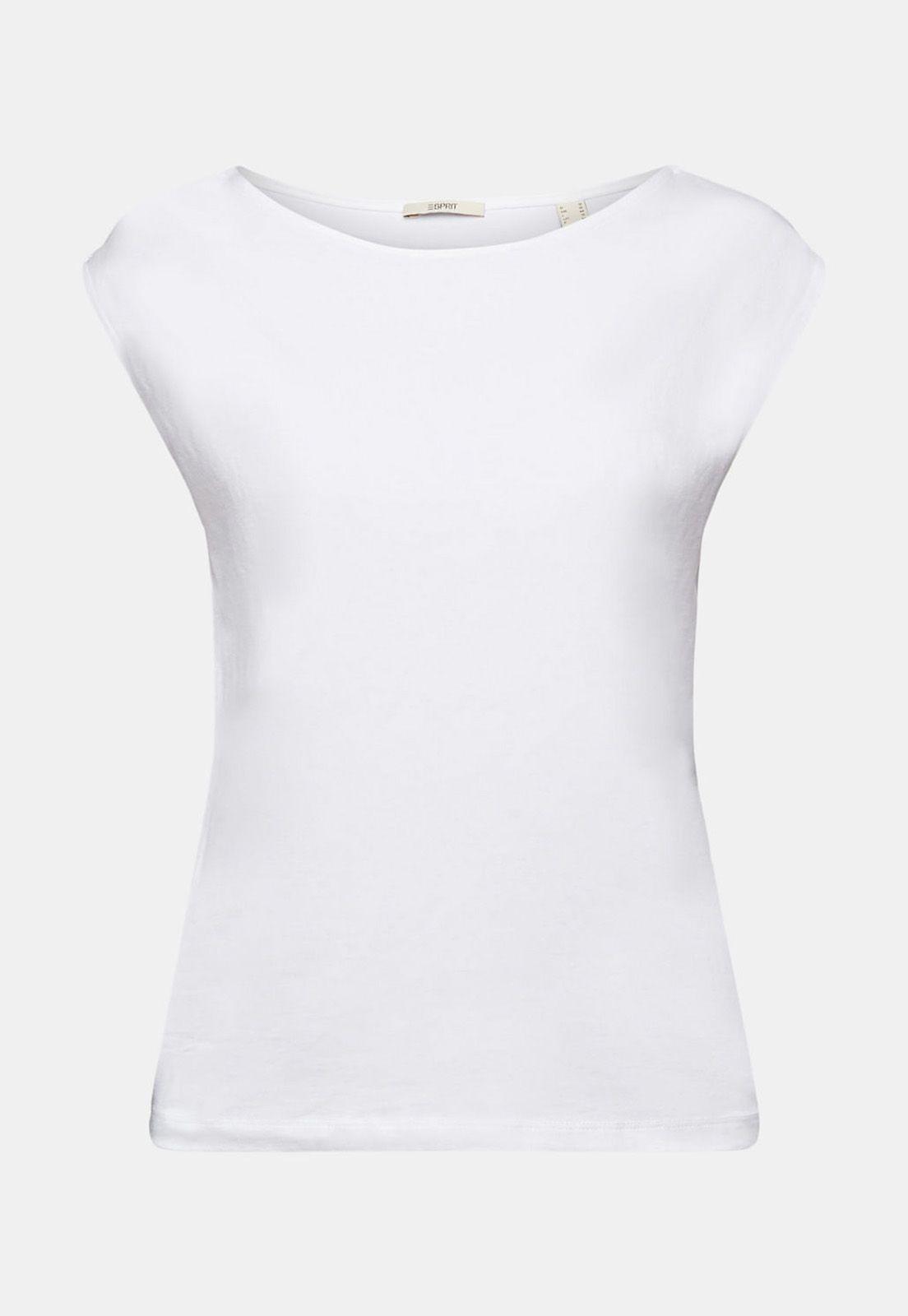 Polera Sin Mangas Escote Redondo Mujer Esprit Azul marino-3