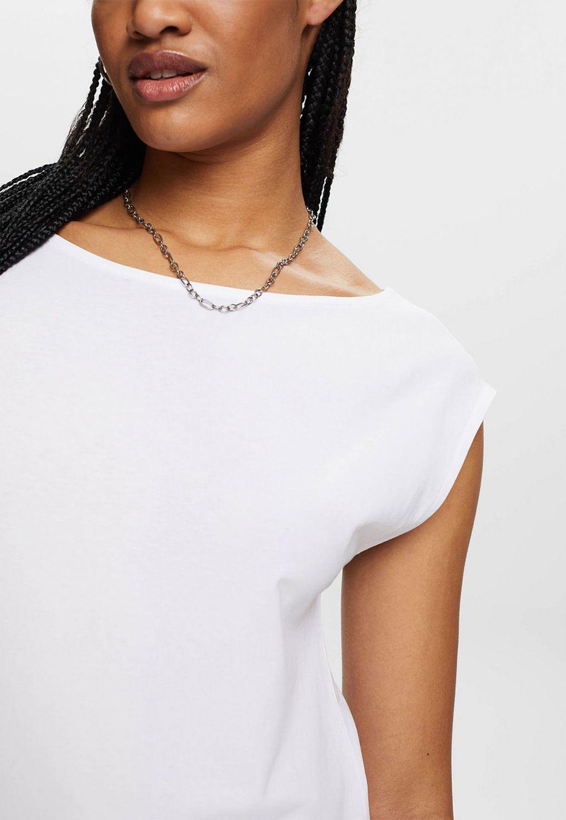 Polera Sin Mangas Escote Redondo Mujer Esprit Azul marino-2