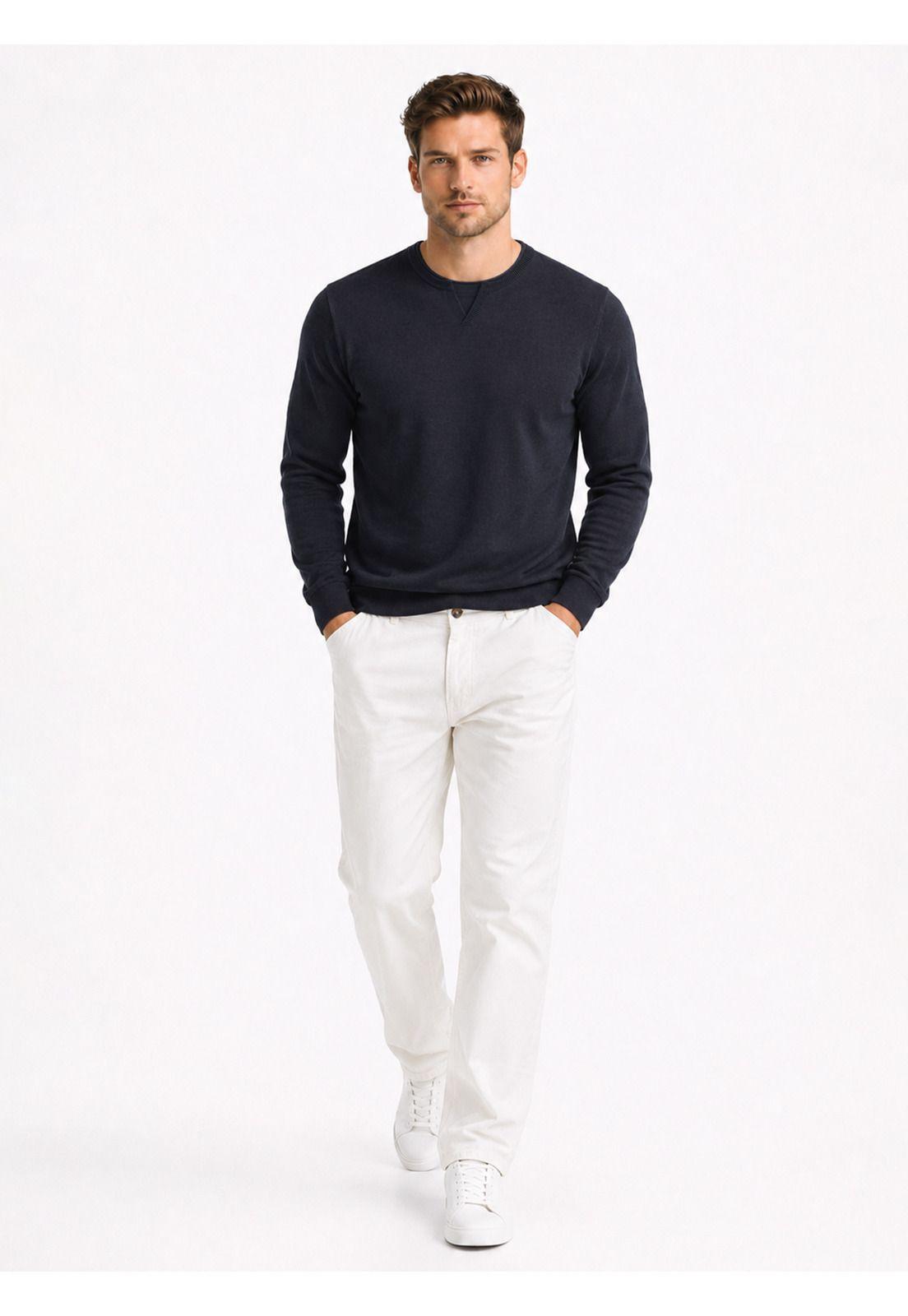 Sweater Stone Wash Regular Fit Azul Marino Arrow SW34092NB-3