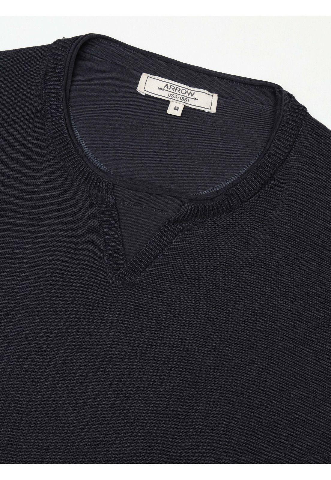 Sweater Stone Wash Regular Fit Azul Marino Arrow SW34092NB-4