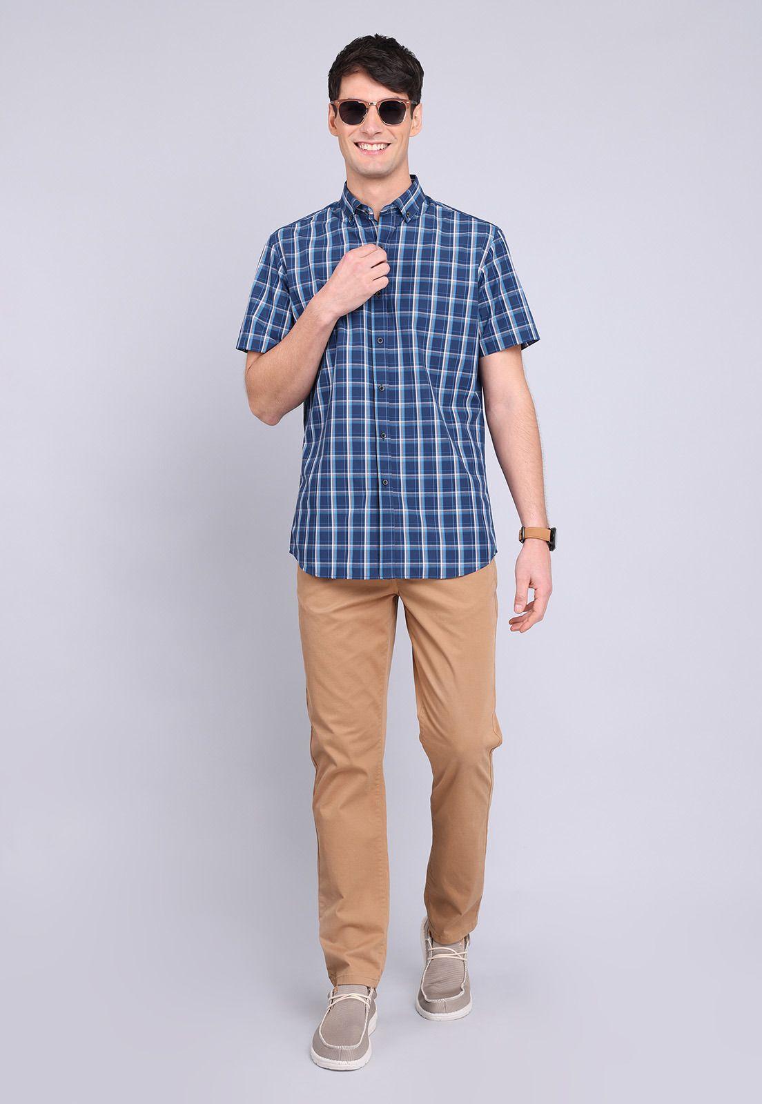 Camisa Cuadros Manga Corta  Guy Laroche GLBVF09NB-3