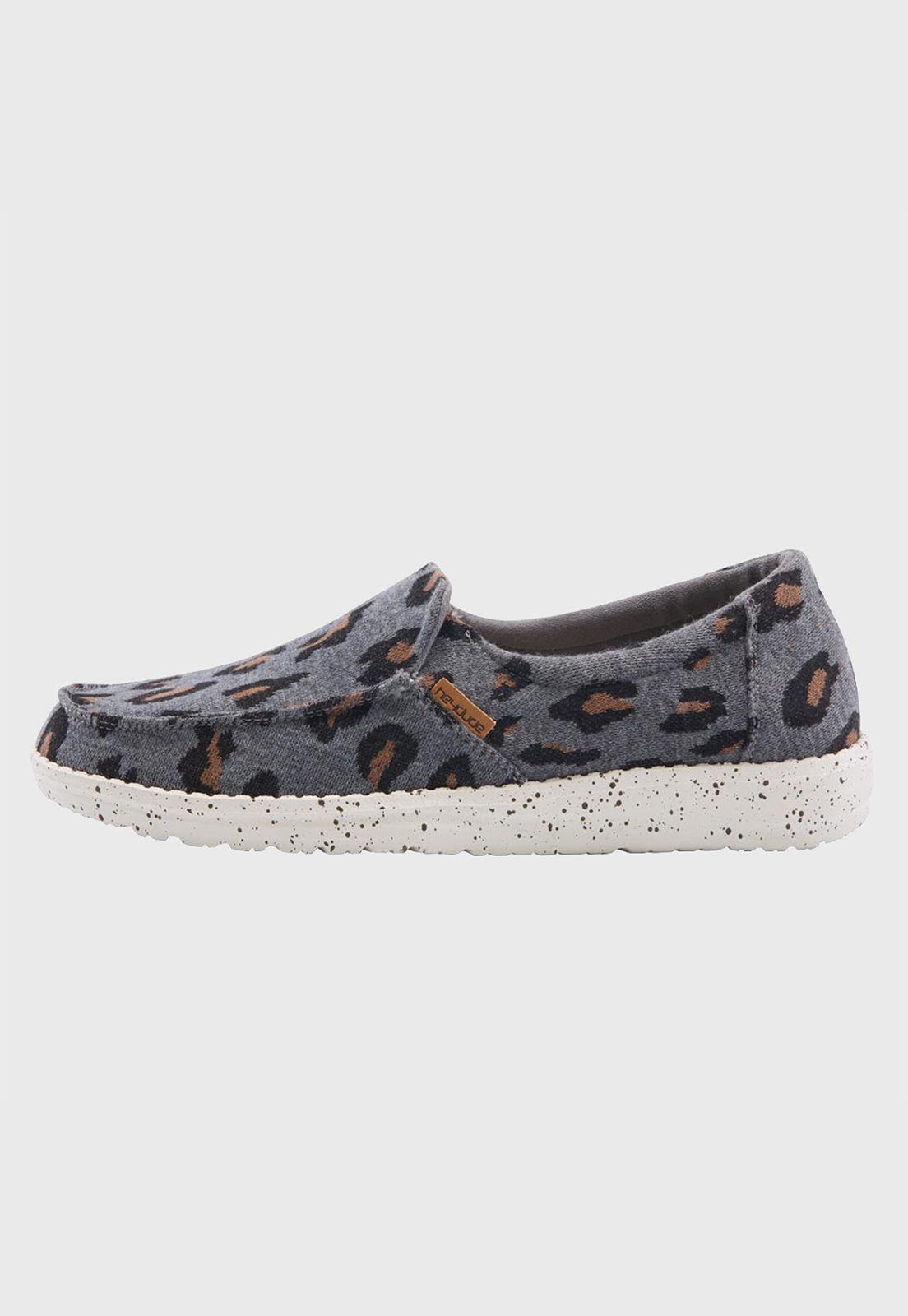 Zapato Misty Charcoal Cheetah Mujer Heydude-1