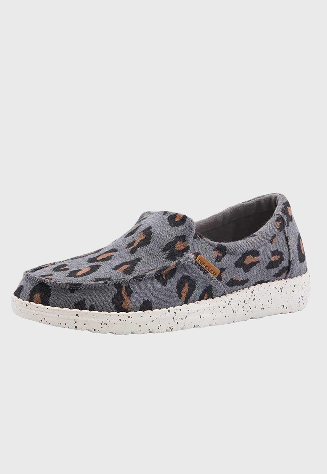 Zapato Misty Charcoal Cheetah Mujer Heydude-0