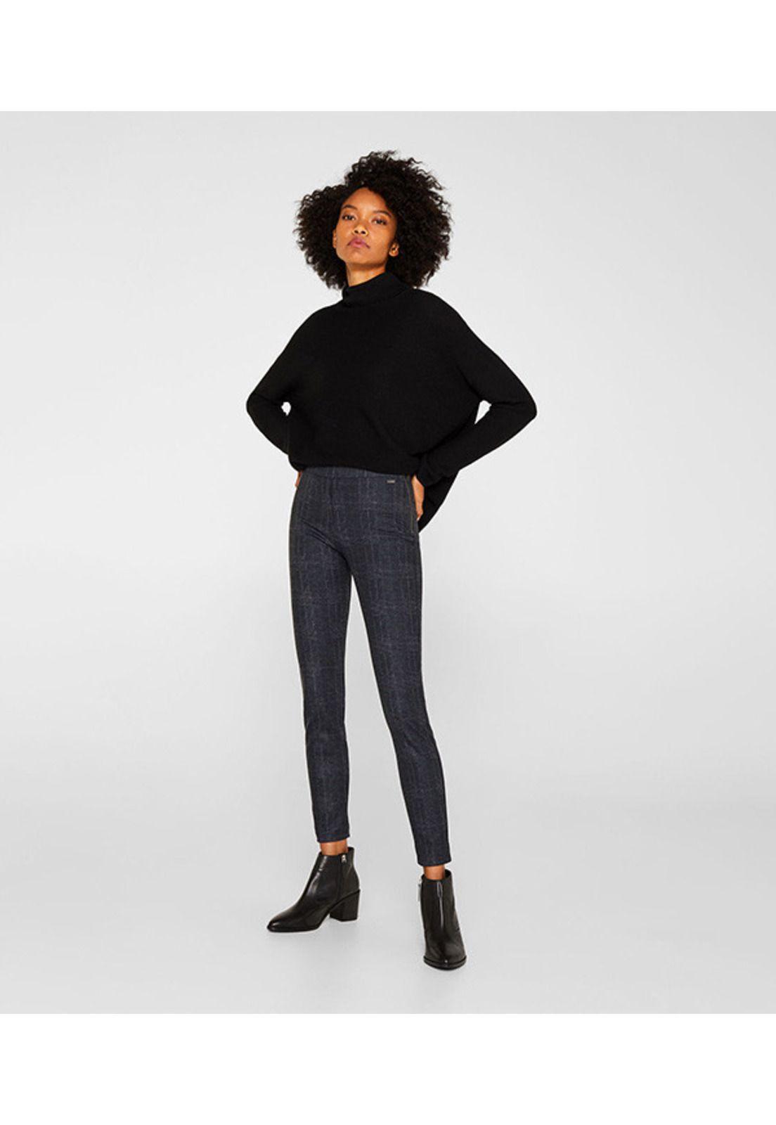 Treggings con acabado de franela-0