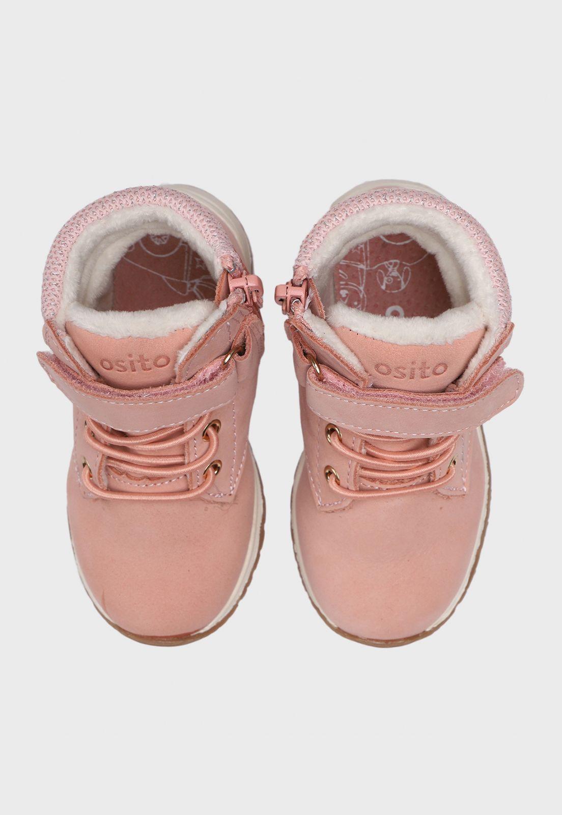 Botín Con Capellada De Cuero Niña Osito-5