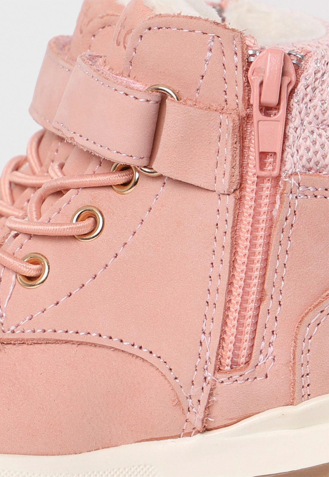 Botín Con Capellada De Cuero Niña Osito-3