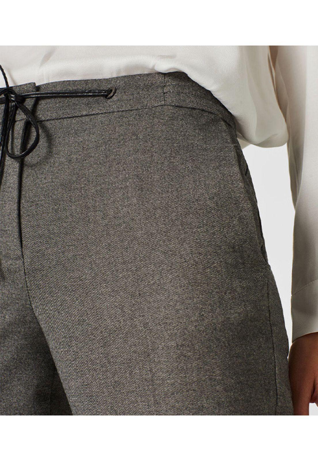 Pantalón jaspeado de estilo deportivo-5