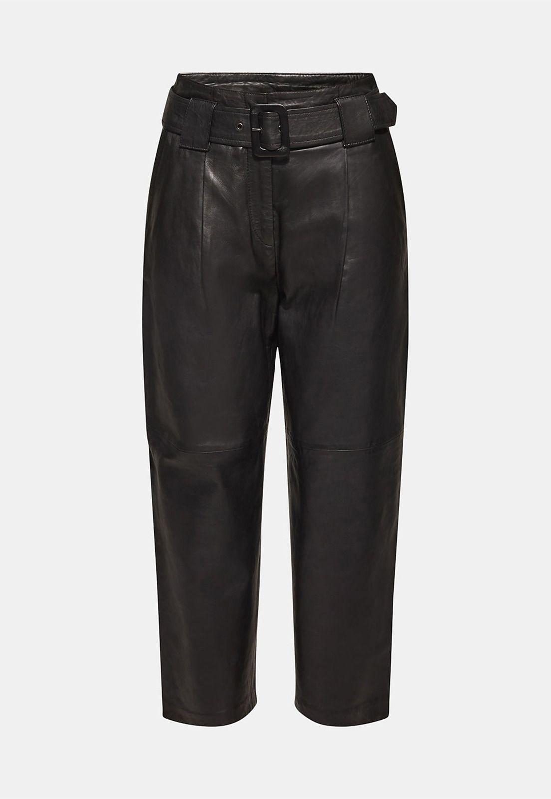 Pantalón Mujer Culotte De Cuero Esprit-3