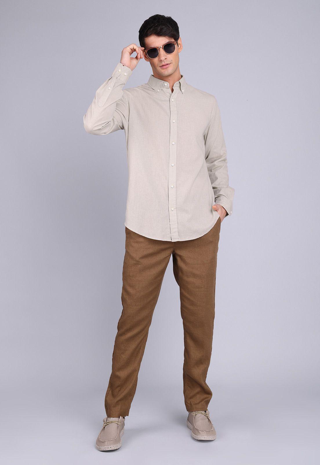 Camisa Lino Manga Larga Arrow-2