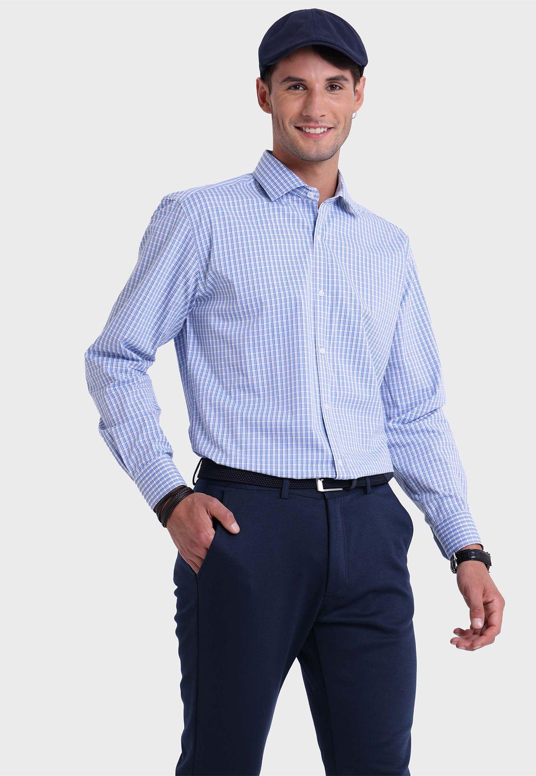 Camisa Formal Spandex Cuadros Arrow-0