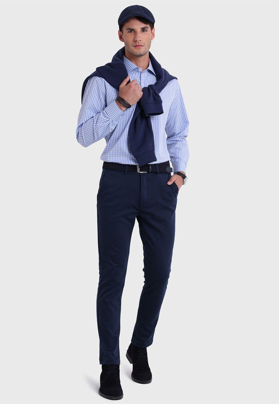 Camisa Formal Spandex Cuadros Arrow-4